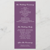 Gipskraut Amethyst und Silver Wedding Programm (Rückseite)