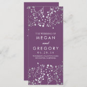 Gipskraut Amethyst und Silver Wedding Programm (Vorne/Hinten)