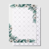 Gipskraut Aquamarine Vegetation Gemütliches Ambien Pergament Einladungen (Versetzt (Einladung))