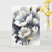 Gipskraut - Aquarellblumen Karte (Gelbe Blume)