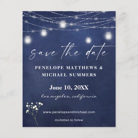 Gipskraut B Chalkboard Rett Datum (Vorderseite)