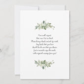 Gipskraut Baby Dusche Einladung (Rückseite)