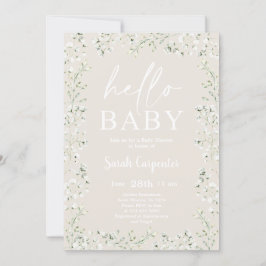 Gipskraut Baby Dusche Einladung