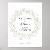Gipskraut Baby Dusche Empfang Poster (Vorne)