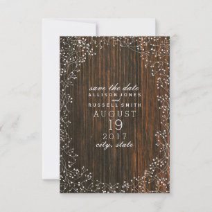 Gipskraut Barn Wood Save the Date