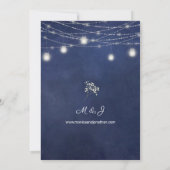 Gipskraut Blue Chalkboard & Jar String Lights Einladung (Rückseite)