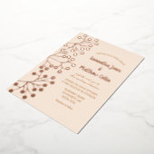 Gipskraut Blues Blush Pink Goldfoil Hochzeit Folieneinladung (Gedreht)
