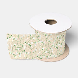 Gipskraut Blume Boho Chic Taufe Hochzeit Satinband