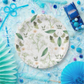 Gipskraut-Blume Pappteller (Party)