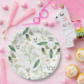 Gipskraut-Blume Pappteller (Party)