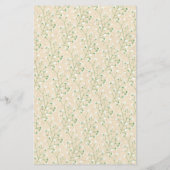 Gipskraut Blume Rustic Boho Wedding Menü (Rückseite)