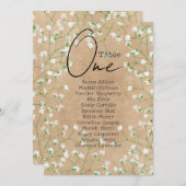 Gipskraut Blume Rustikale Hochzeitssattelkarte Einladung (Vorne/Hinten)