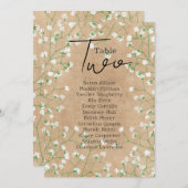 Gipskraut Blume Rustikale Hochzeitssattelkarte Einladung (Vorne/Hinten)