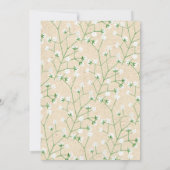 Gipskraut Blume Rustikale Hochzeitssattelkarte Einladung (Rückseite)