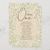 Gipskraut Blume Rustikale Hochzeitssattelkarte Einladung (Vorne/Hinten)