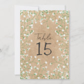 Gipskraut Blume Rustikale Hochzeitsstimmung Tischn Feiertagskarte (Vorderseite)