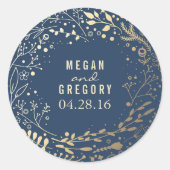 Gipskraut-BlumenBouquet Runder Aufkleber (Vorderseite)