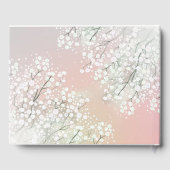 Gipskraut Blush Pink Blumenzehen Gästebuch (Rückseite)