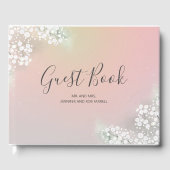 Gipskraut Blush Pink Blumenzehen Gästebuch (Vorderseite)