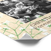 Gipskraut Boho Rustikal bei einer Gedächtnishochze Poster (Ecke)