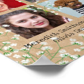 Gipskraut Boho Rustikal bei einer Gedächtnishochze Poster (Ecke)