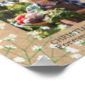 Gipskraut Boho Rustikal bei einer Gedächtnishochze Poster (Ecke)