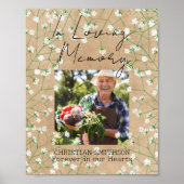 Gipskraut Boho Rustikal bei einer Gedächtnishochze Poster (Vorne)