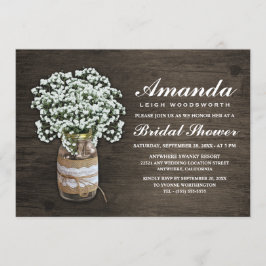Gipskraut Burlap Bridal Dusche Einladungen