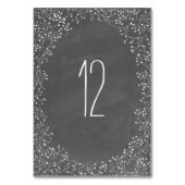 Gipskraut Chalkboard Inspiriert Tischnummer (Vorderseite)