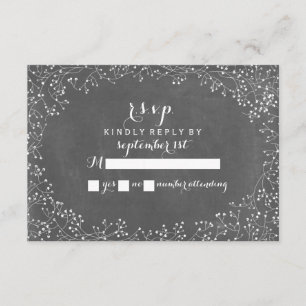 Gipskraut Chalkboard Inspiriert UAWG RSVP Karte