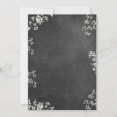 Gipskraut Chalkboard Modern Just Ehe Einladung (Rückseite)