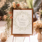 Gipskraut Erste Kommune Willkommen Poster