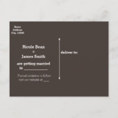 Gipskraut Floral & Dark Rustic Wood Rett Date Ankündigungspostkarte (Rückseite)