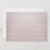 Gipskraut Floral Jar Pink Music Brautparty Einladung (Rückseite)