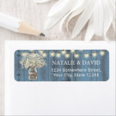 Gipskraut Floral Jar Rustic Dusty Blue Wedding (Insitu)