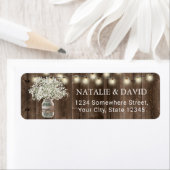 Gipskraut Floral Mason Jar Rustikale Hochzeit (Insitu)