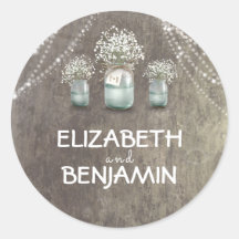 Gipskraut Floral Mason Jar Rustikale Hochzeit