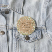 Gipskraut Floral Rustic Boho Bauernhof Hochzeit Button (Beispiel)