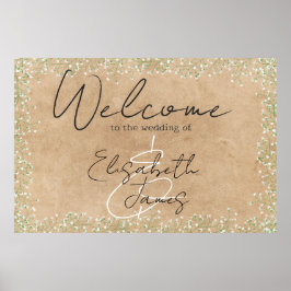 Gipskraut Floral Rustic & Boho Hochzeit Willkommen Poster