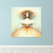 Gipskraut Flower Girl Leinwanddruck (Insitu (Holzboden))