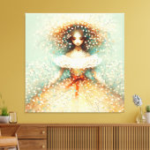 Gipskraut Flower Girl Leinwanddruck (Insitu (Wohnzimmer))