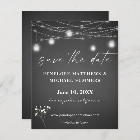 Gipskraut G Chalkboard Rett Datum (Vorne/Hinten)