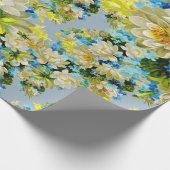 Gipskraut-Geschenkpapier und Geschenkpapier (Ecke)