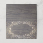 Gipskraut Gold Blume Wreath Rustikale Hochzeit Platzkarte (Außenseite Aufgefaltet)