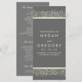 Gipskraut Gold Floral Hochzeitsprogramme Programm (Vorne/Hinten)