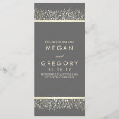 Gipskraut Gold Floral Hochzeitsprogramme Programm (Vorderseite)