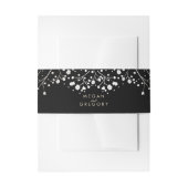 Gipskraut Gold und Black Wedding Einladungsbanderole (Vorderseite Beispiel)