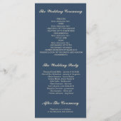 Gipskraut Gold und Navy Hochzeitsprogramme Programm (Rückseite)