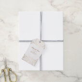 Gipskraut Gold und White Wedding Geschenkanhänger (Mit Garn)