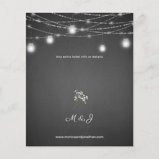 Gipskraut Grau Chalkboard String Lights Flyer (Hinten)